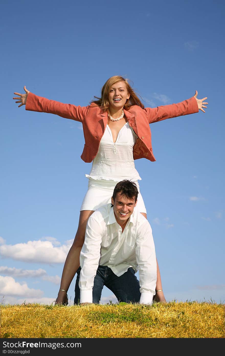 Couple on meadow