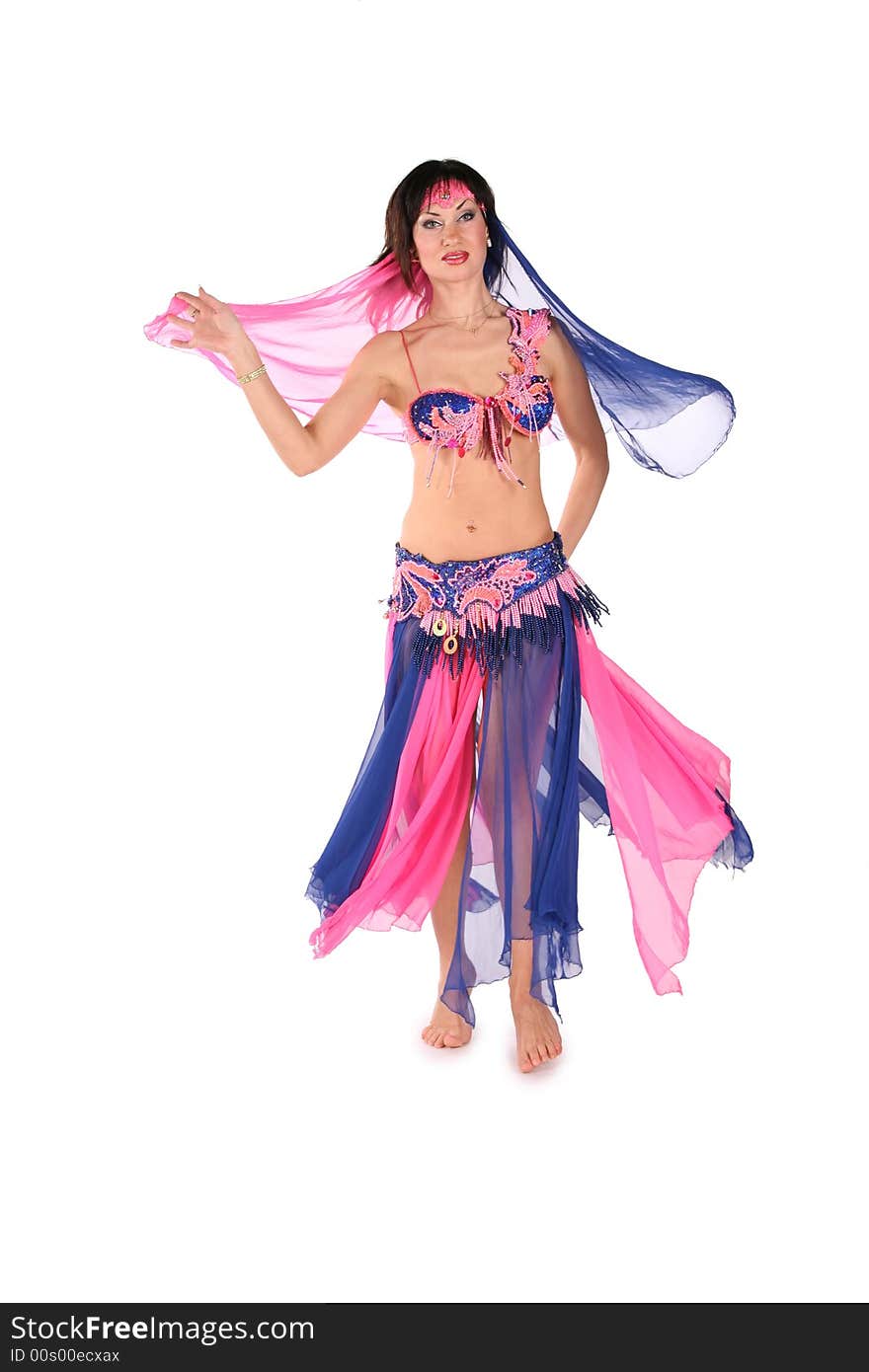 Bellydance woman on white 3. Bellydance woman on white 3