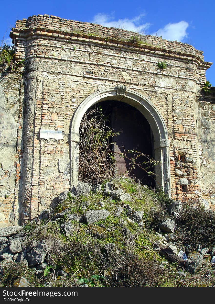 View of an old rural house. View of an old rural house