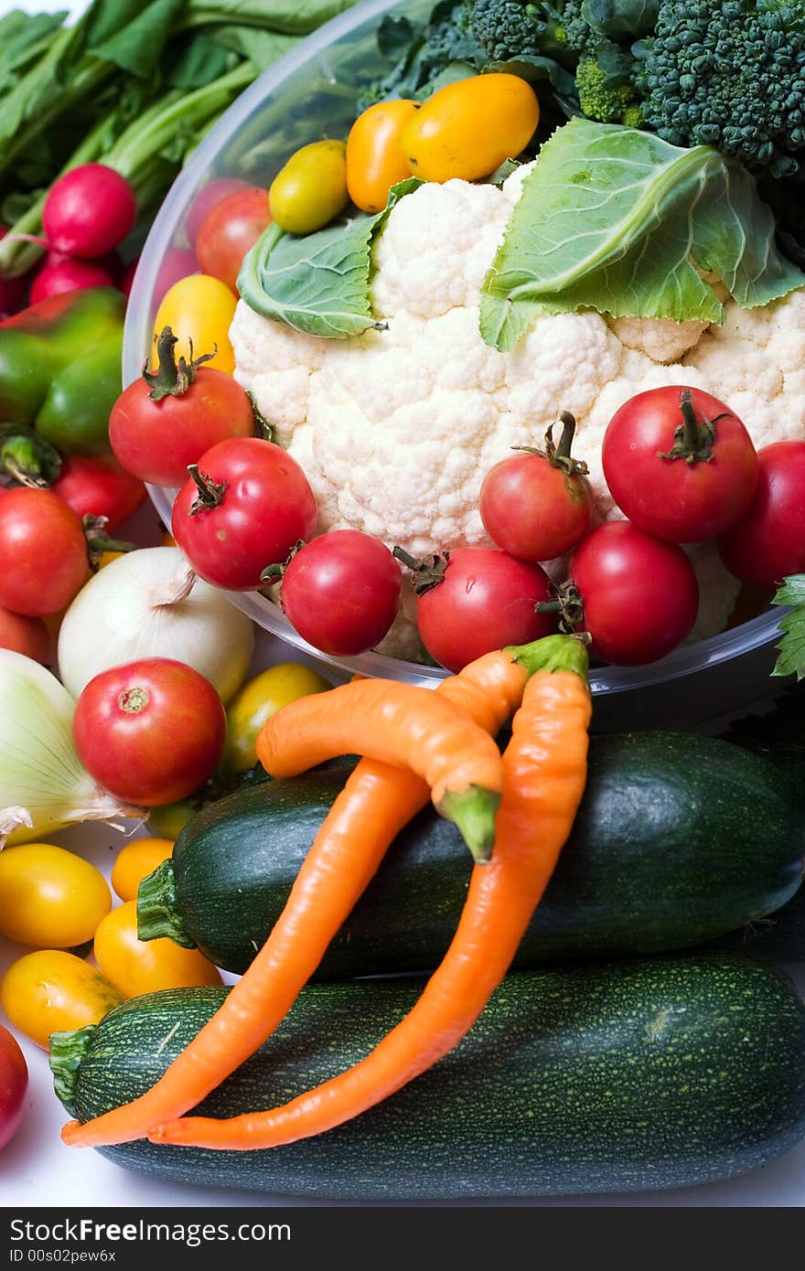 Lots of fresh and ripe vegetables