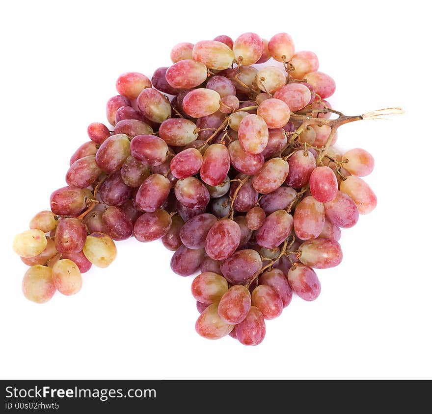 Image series of fresh vegetables and fruits on white background - grape