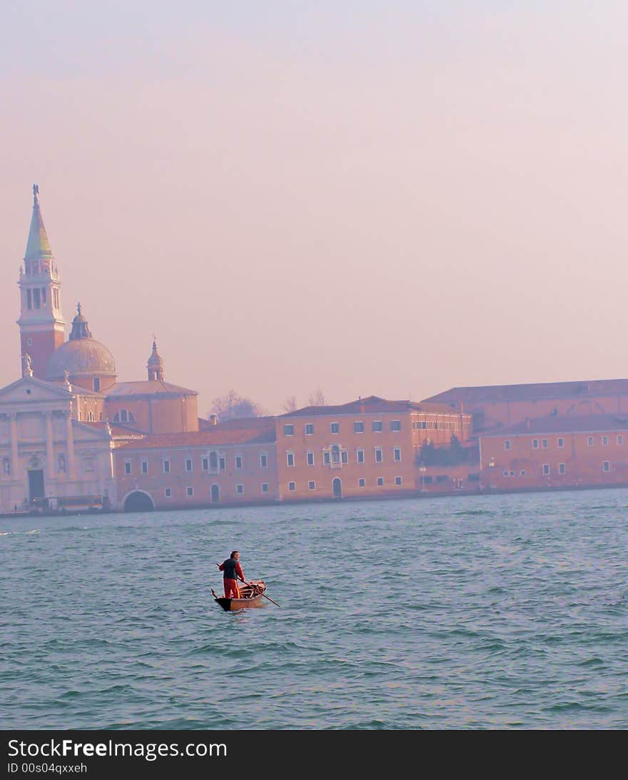 Gondolier In Venice