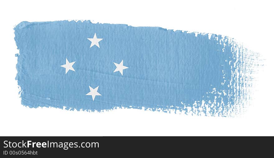 Brushstroke Flag Micronesia