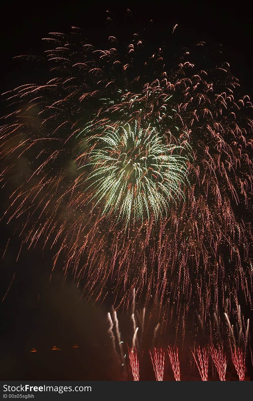 Fire works at the night of Spring Festival(china,Guangzhou)