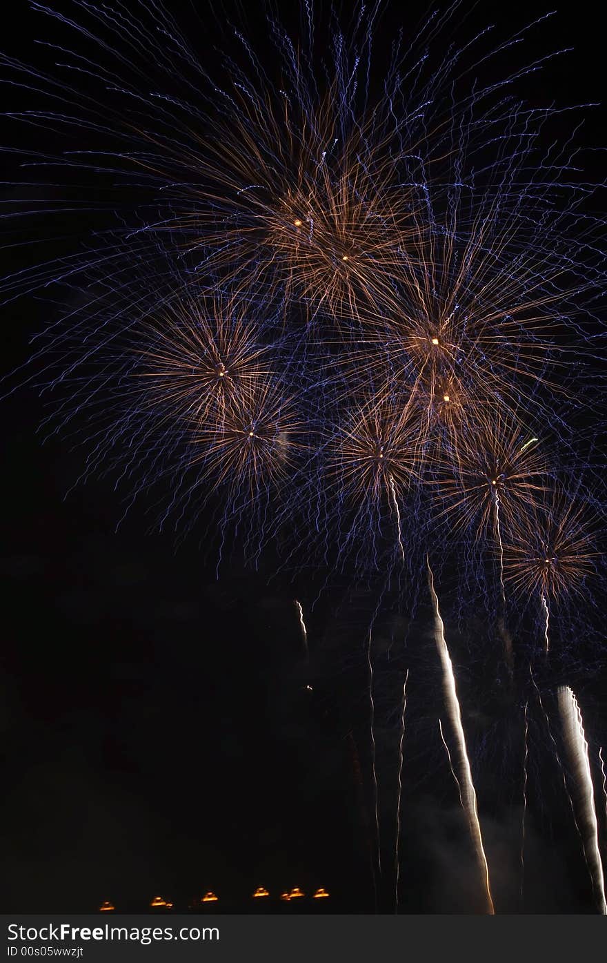 Fire works at the night of Spring Festival(china,Guangzhou)