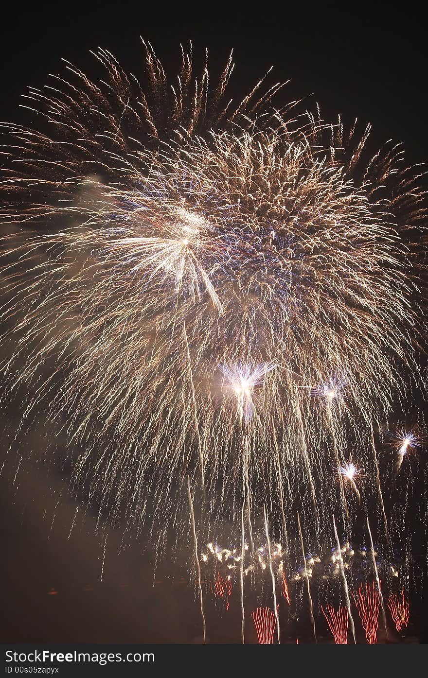 Fire works at the night of Spring Festival(china,Guangzhou)