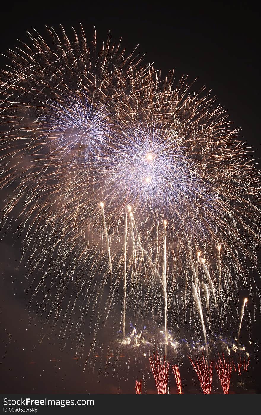 Fire works at the night of Spring Festival(china,Guangzhou)