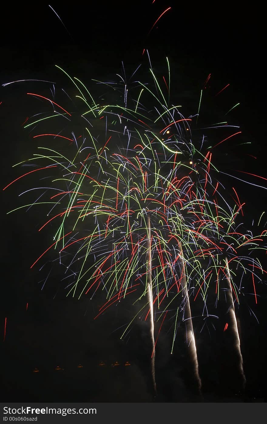 Fire works at the night of Spring Festival(china,Guangzhou)