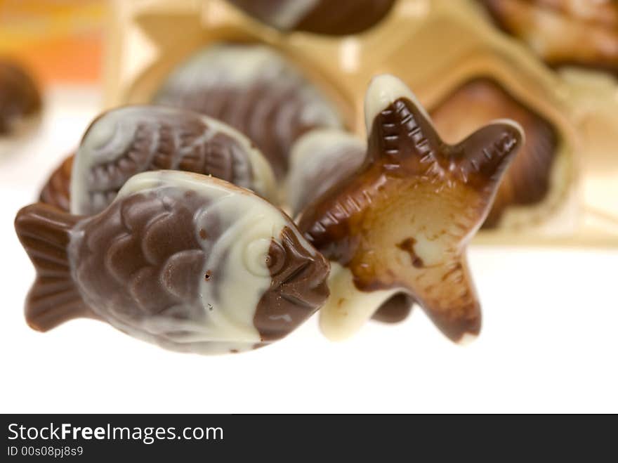 Delicious belgian fruits de mer chocolates. Delicious belgian fruits de mer chocolates