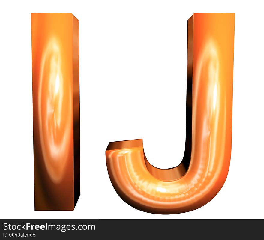 3D Golden Letters