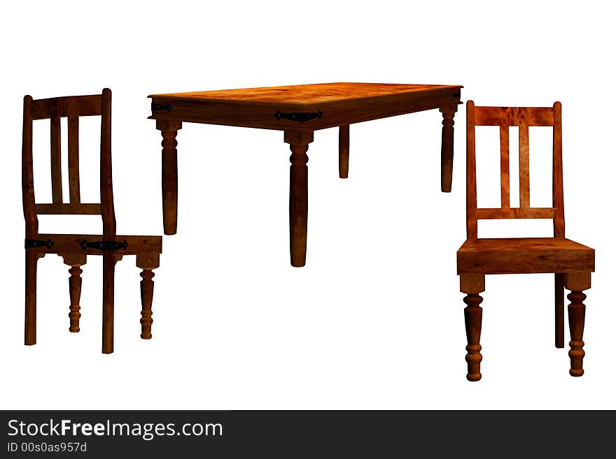 Table and chairs