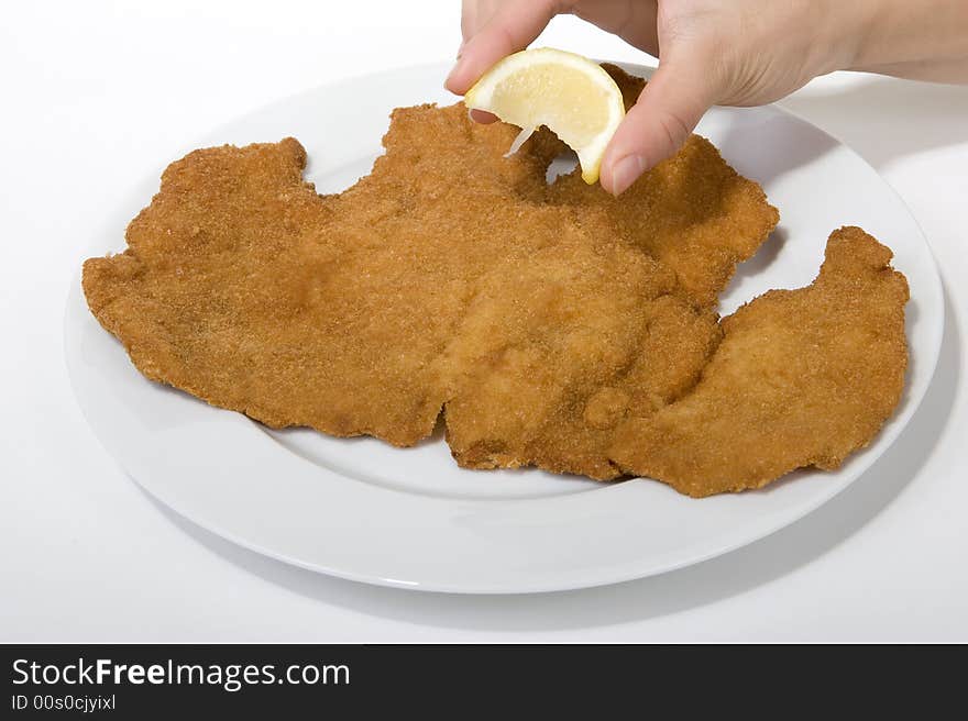 Wiener schnitzel is a popular food, which can be quickly prepared