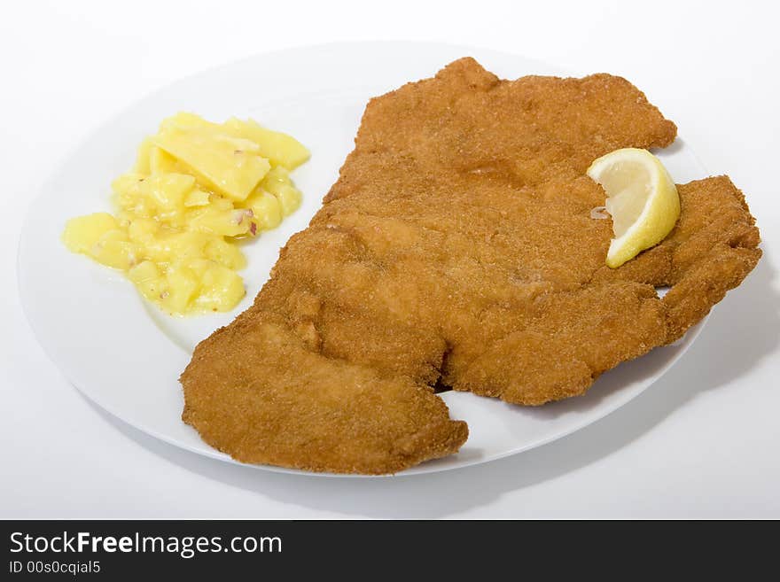 Wiener schnitzel is a popular food, which can be quickly prepared