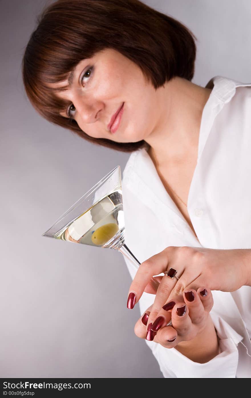 The Woman With A Glass Of Martini