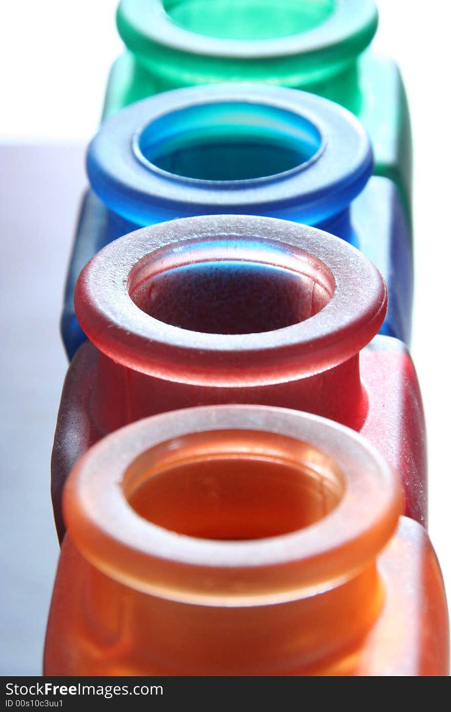 Bottles isolated on a background