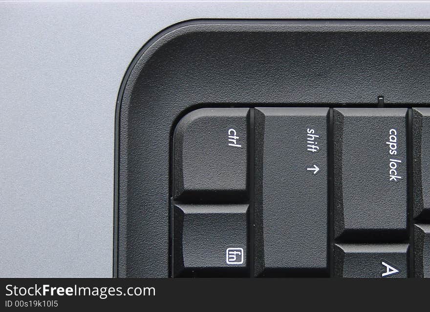 A close-up of a laptop keyboard