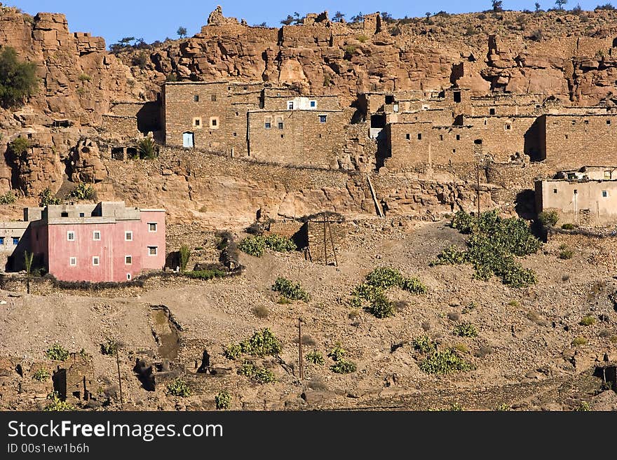 Small village in Atlas Mountain. Small village in Atlas Mountain