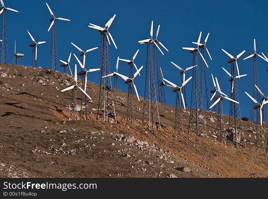 Windmill power generators near Mojave, California