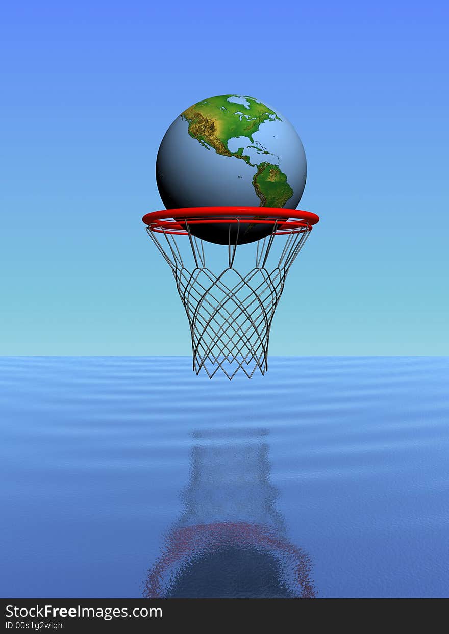 World in the basket