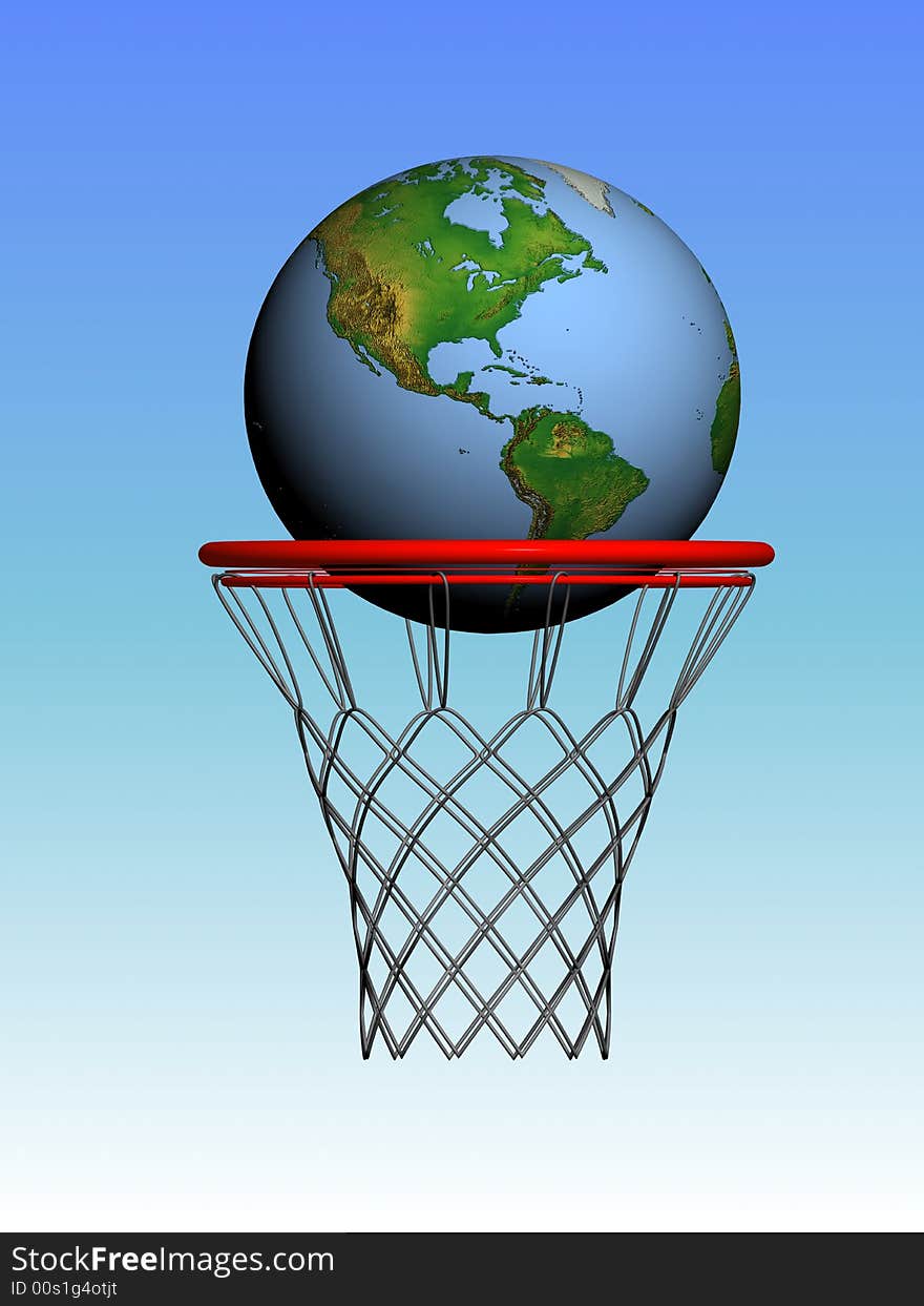 There is world in the basket. There is world in the basket