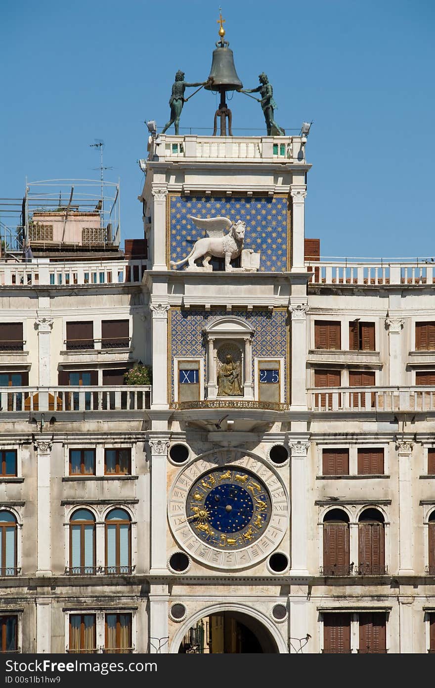 Architectural detail of the San Marco square in Venice, Italy. Architectural detail of the San Marco square in Venice, Italy