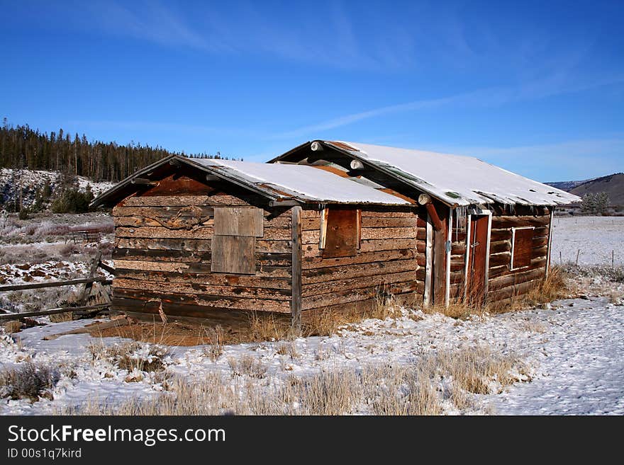 Abandoned cabin wintering in central Idaho. Abandoned cabin wintering in central Idaho