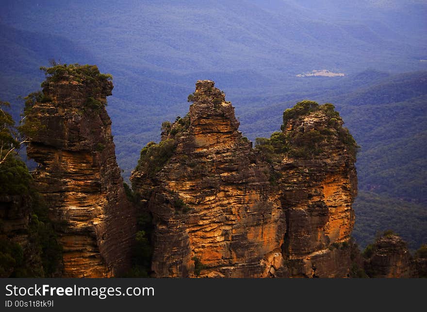 The Three Sisters mountains at Katoomba, NSW, Australia