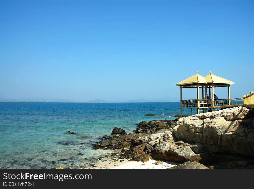 Scenery of wuzhizhou island:pavilion