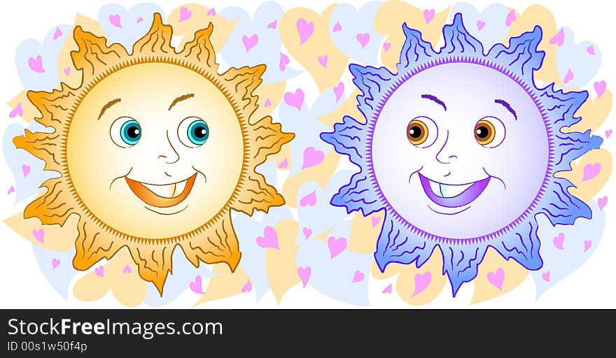 Two Cheerful Sun