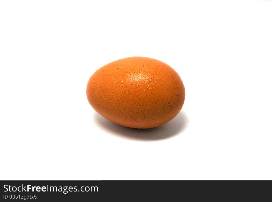 An egg on a white background. Can be used for Easter Day.