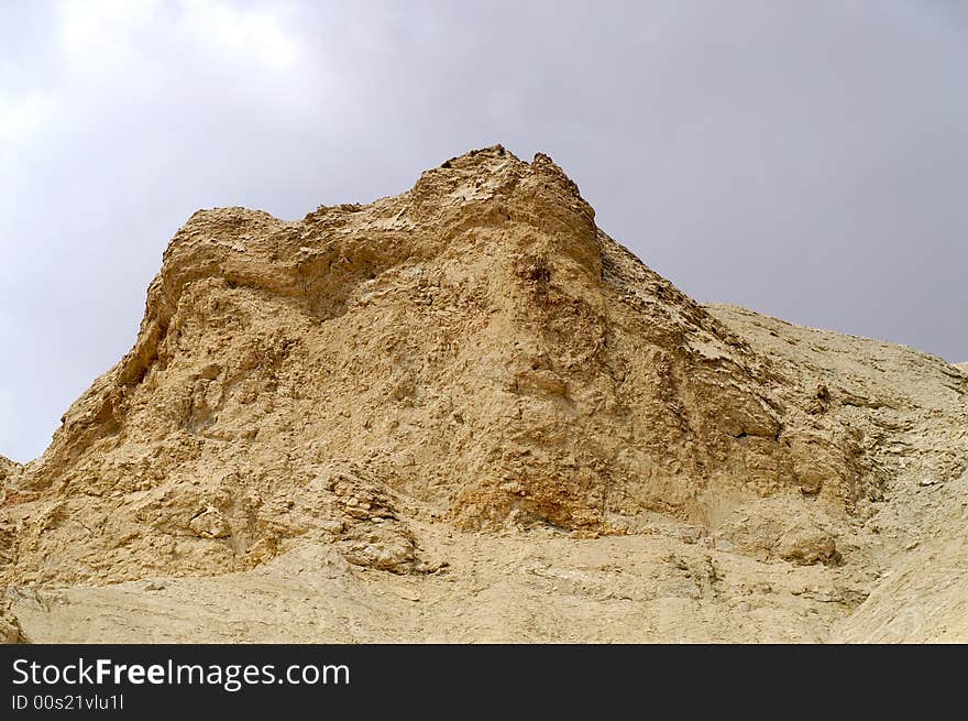 Arava desert - dead landscape, stone and sand