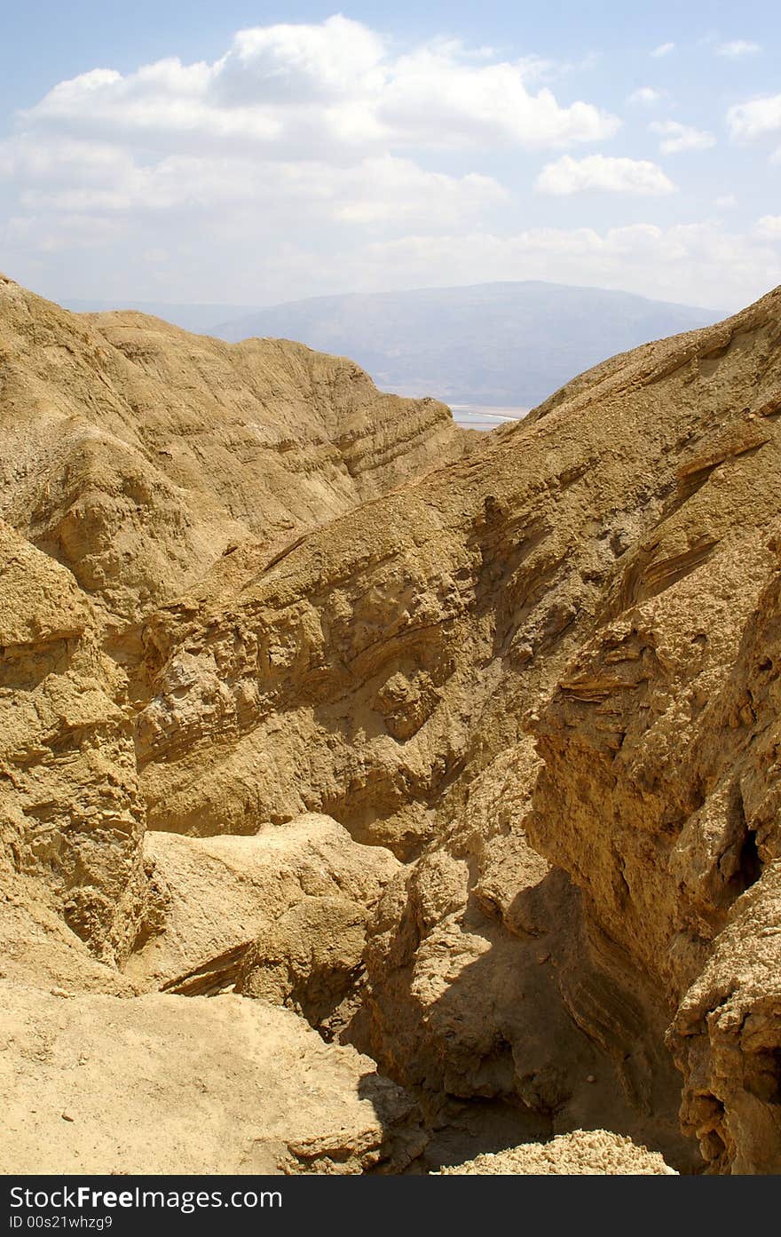 Hiking in Arava desert, Israel, stones and sky. Hiking in Arava desert, Israel, stones and sky