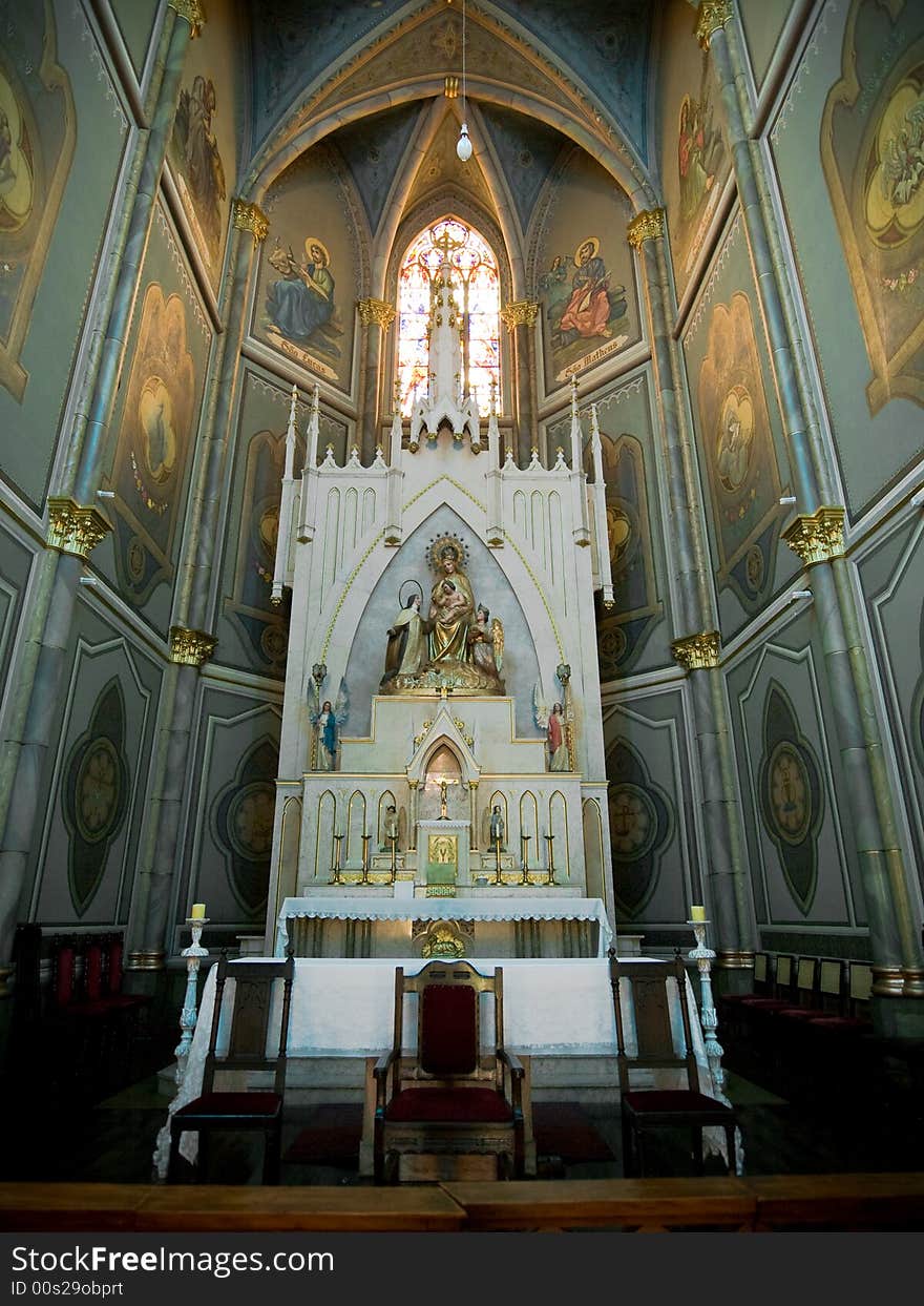 Terezinha Cathedral Interior, Taubate, Brazil.