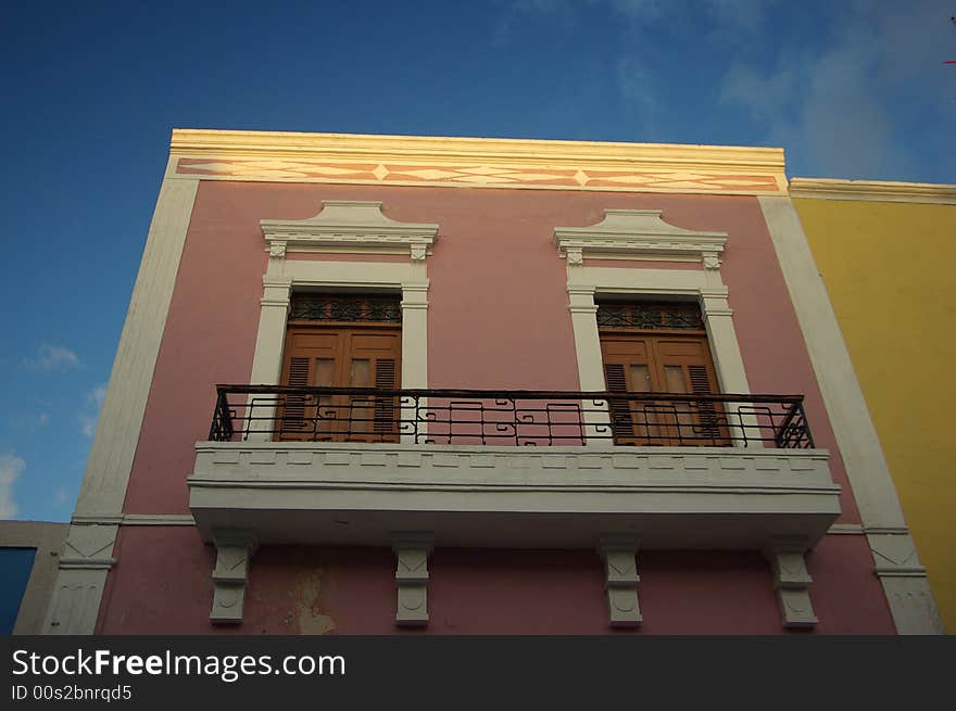 Colorful and classical building in Campeche,Mexico,. Colorful and classical building in Campeche,Mexico,