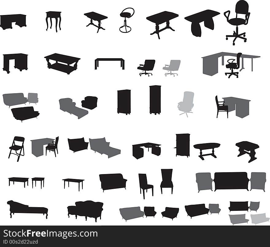 Vector illustration. Silhouettes for your design. Vector illustration. Silhouettes for your design.