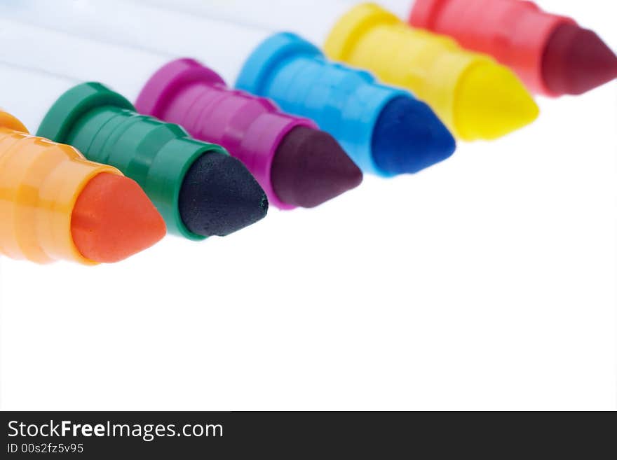 Row of soft-tip pens