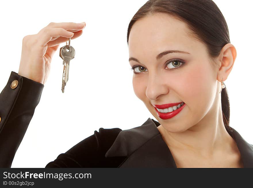 Woman with key