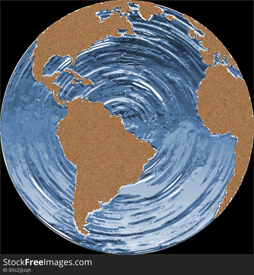 World map include south america and africa. World map include south america and africa