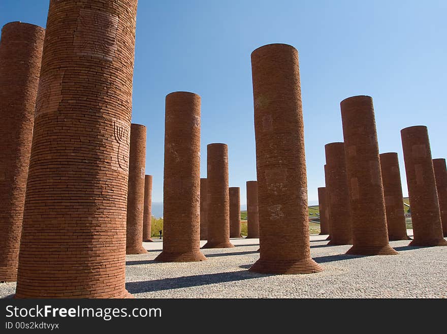 Some modern sculptures at the square