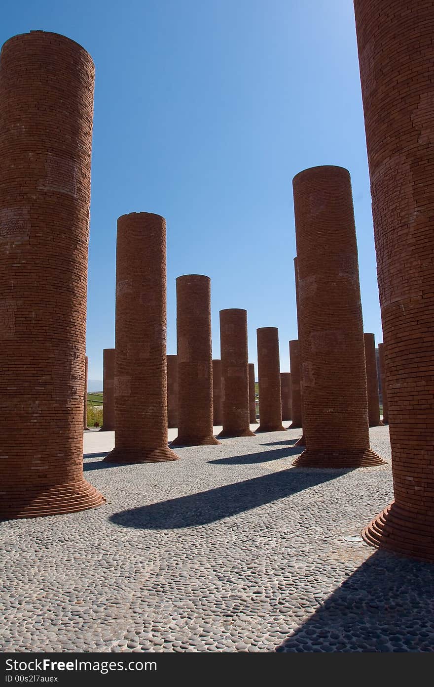 Some modern sculptures at the square