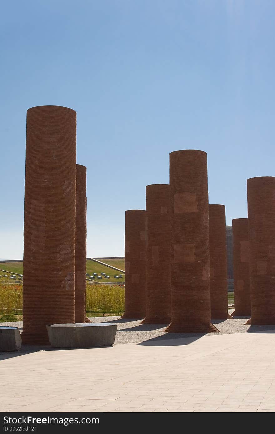 Some modern sculptures at the square