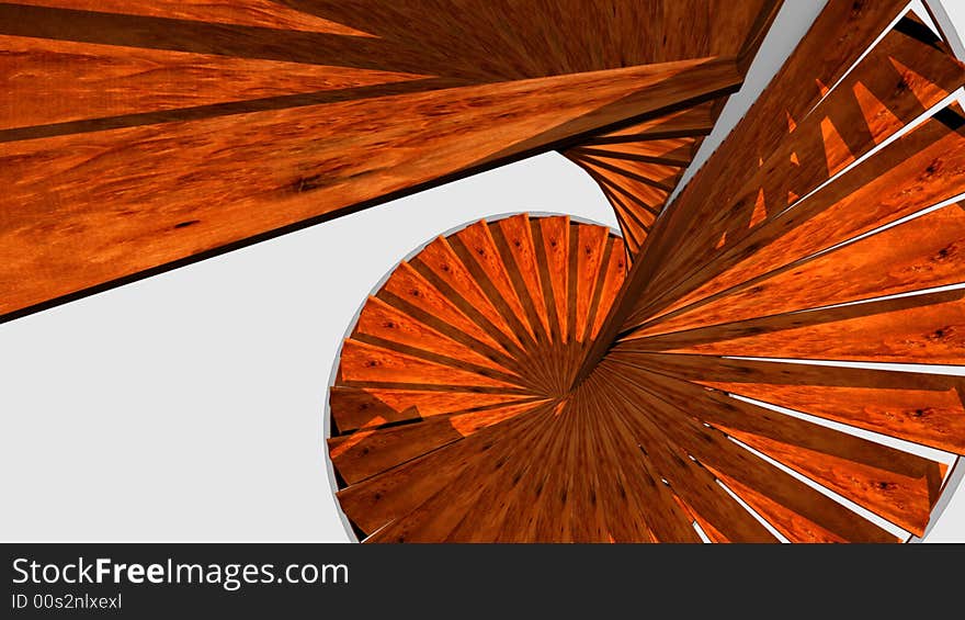 3d spiral staircase