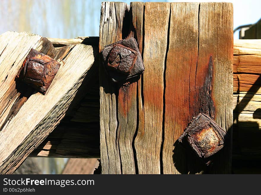 Details of an Old rusted ocean Pier. Details of an Old rusted ocean Pier