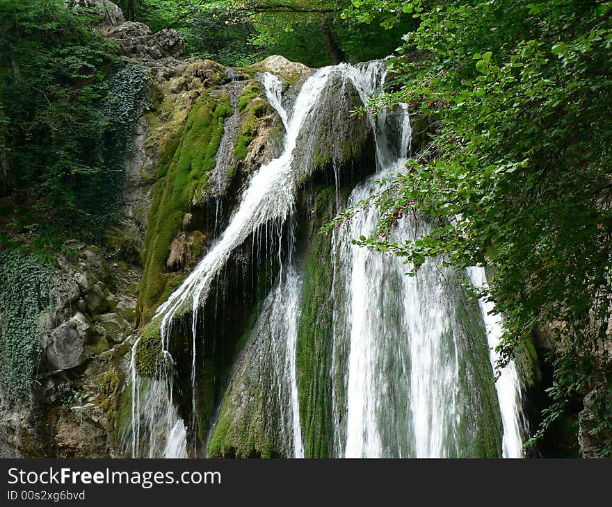 The beautiful waterfall in Krim forest