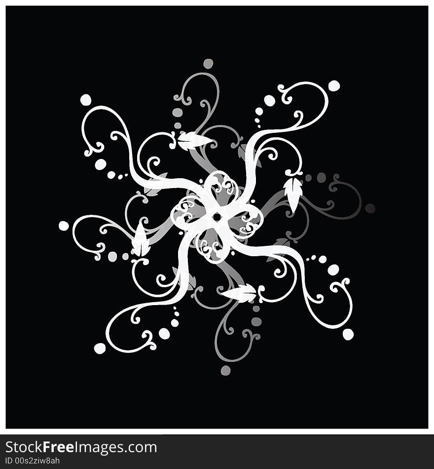 High Quality Stylized Flower Background Vector Illustration