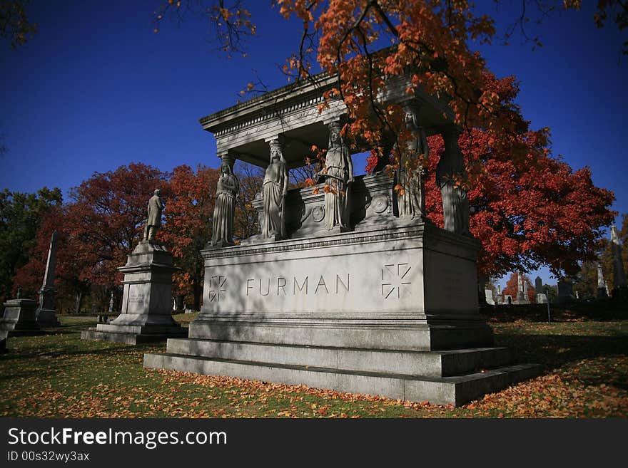 A local Nashville Cemetery in Mid Autumn. A local Nashville Cemetery in Mid Autumn