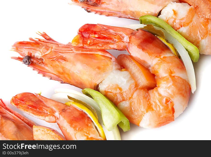 Large Shrimps With Vegeables