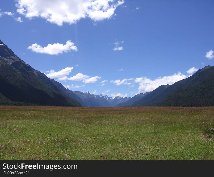 Panorama near fijordland in New Zealand. Panorama near fijordland in New Zealand.