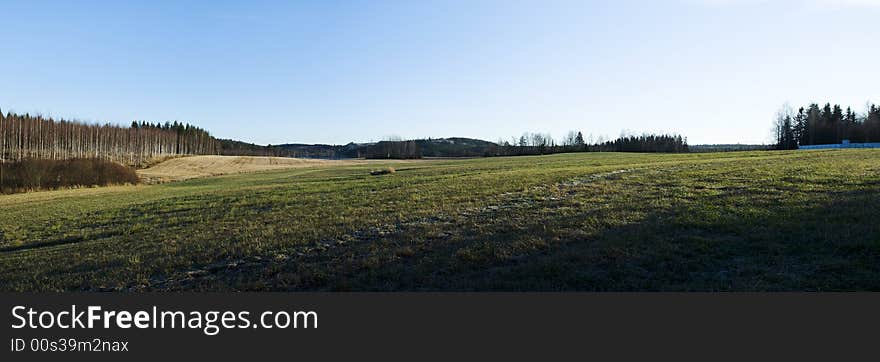 Panorama From Frozen Field