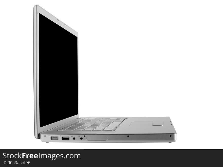 Modern and stylish laptop on a white background